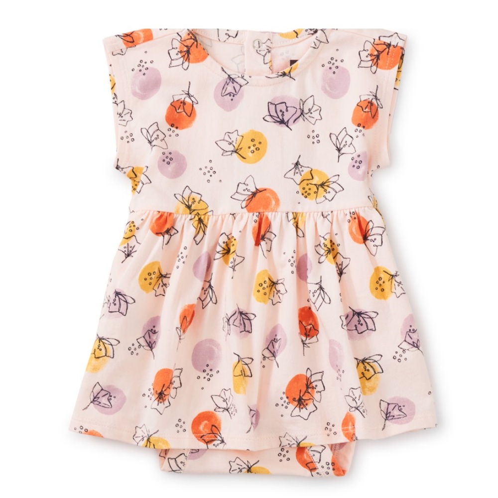 Tea collection Floral Baby Dress bodysuit 0-3 months